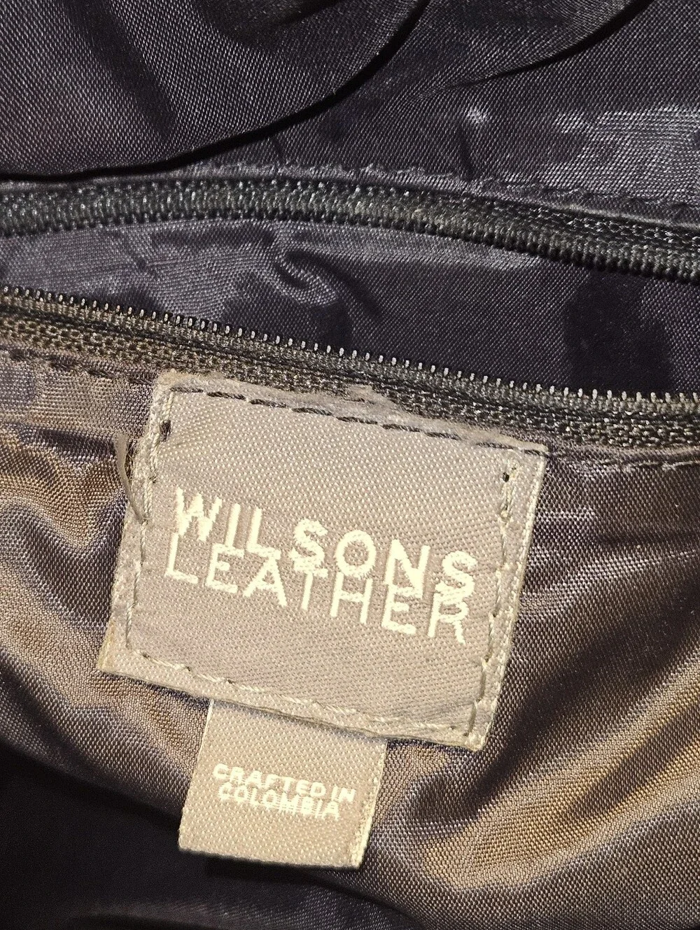 Wilsons Leather Center Seam Shoulder Tote Bag Double Handled Black G.U.C.